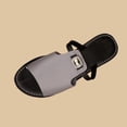 thumbnail image 6 of Caywon Women's Flat Sandals Dressy Comfortable Open Toe Slip On Summer Slides Shoes Leather Sandals Open Toe Vacation Slip on Slides, 6 of 7