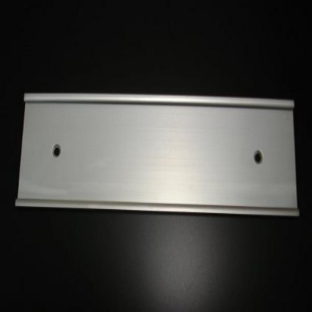 Matte Silver Name Plate Holders Wall Mount 2x8 Com - Metal Wall Mount Name Plate Holder Matte Silver Name Plate Holders Wall Mount 2x8 Com - Metal Wall Mount Name Plate Holder