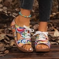 thumbnail image 6 of Orthopedic Sandals for Women with Arch Support Platform Colorful Sandals Wide Width Summer Casual Dressy Wedges Comfortable Beach Vacation Shoes, 6 of 9