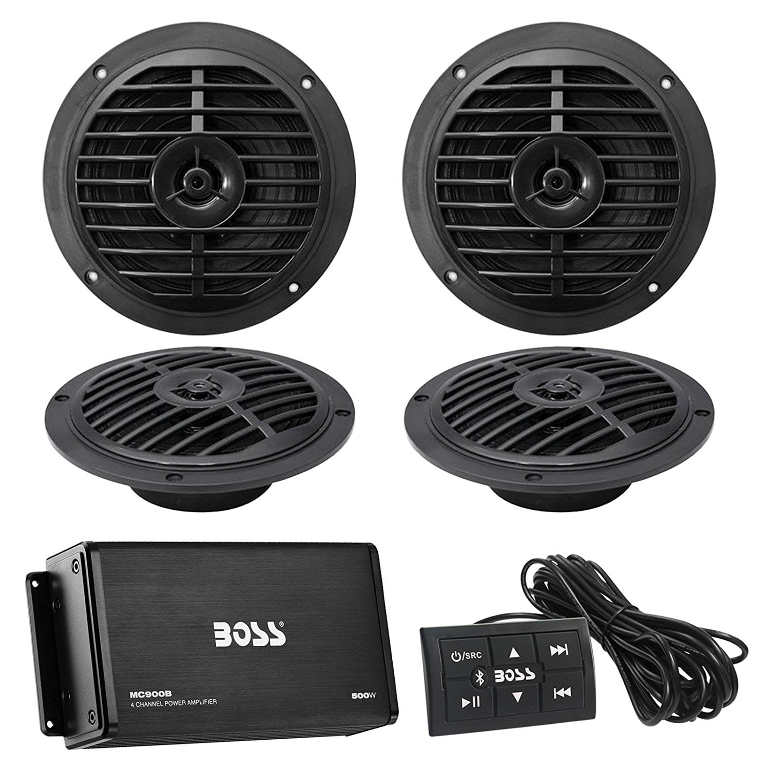 Marine Speaker And Amp Combo Of Boss Audio MC900B 4Channel Bluetooth