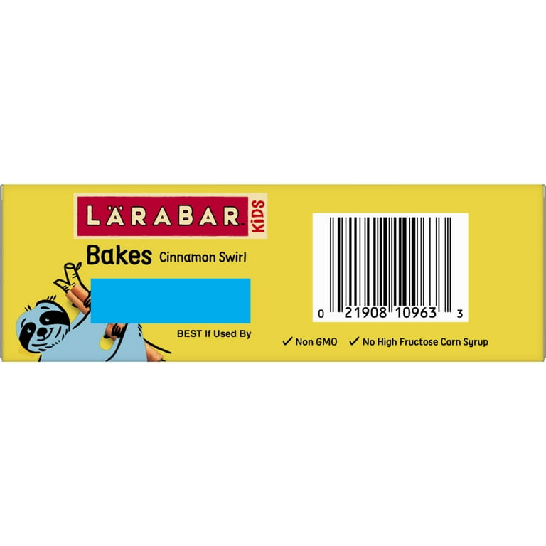 Larabar Healthy Baked Snack for Kids, Gluten Free, Cinnamon Swirl