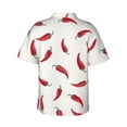 thumbnail image 3 of Disketp Hawaiian Shirts For Men,Chili Print Mens Casual Short Sleeve Button Down Shirts Beach Shirt, 3 of 8