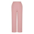 thumbnail image 6 of BUIGTTKLOP Womens Pants High Waisted Sweat Lounge Pants Straight Wide Leg Soft Comfy Athletic Trousers with Pockets, 6 of 6