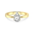 thumbnail image 3 of 1 Carat IGI Certified Pear Shape Lab Grown Diamond Engagement Ring | 14K Yellow Gold | Jannel Tapering Solitaire Lab Diamond Ring | FG-VS1-VS2 Quality Friendly Diamonds, 3 of 5