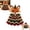 E, variant on DIY Dachshund Christmas Tree Crochet Kit, Handmade Ornament Set with Pearl Beads Bell Bow Yarn Hook, Beginner Friendly, Multicolor, 20x20 cm, Cloth
