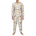 thumbnail image 3 of Fotbe Colorful Bow Knots1 Pijama de Hombre con Estampado de Manga Larga, Conjunto de 2 Piezas, Ropa de Dormir Suave y Cómoda con Bolsillos-X-Large, 3 of 7