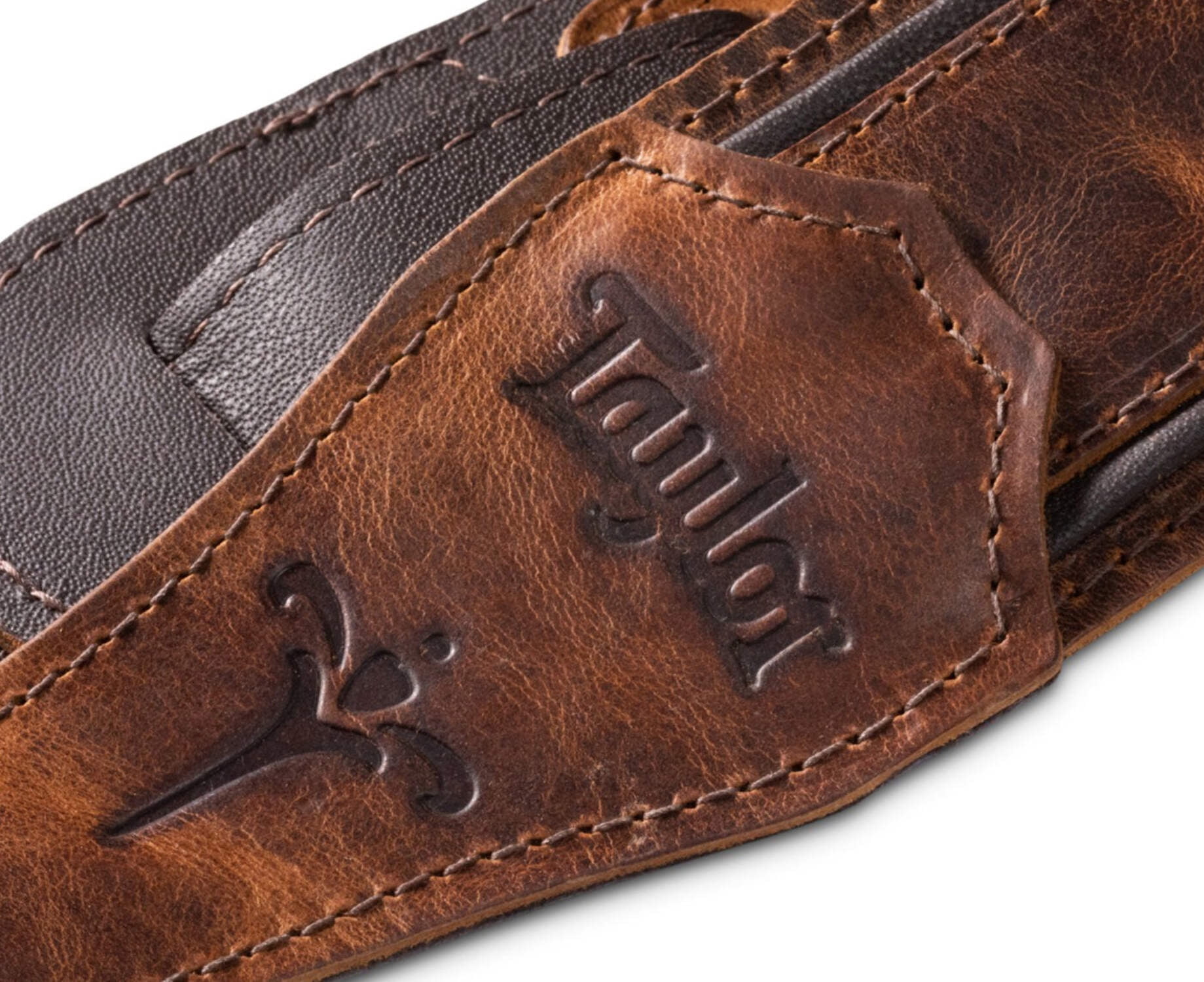 Taylor Guitars Fountain 2.5" Leather Guitar Strap in Weathered Brown