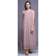 thumbnail image 4 of Bimba Robe de Nuit Maxi en Rayonne pour Femmes, Imprimée, Sans Manches, Robe de Nuit Maxi - S, 4 of 5