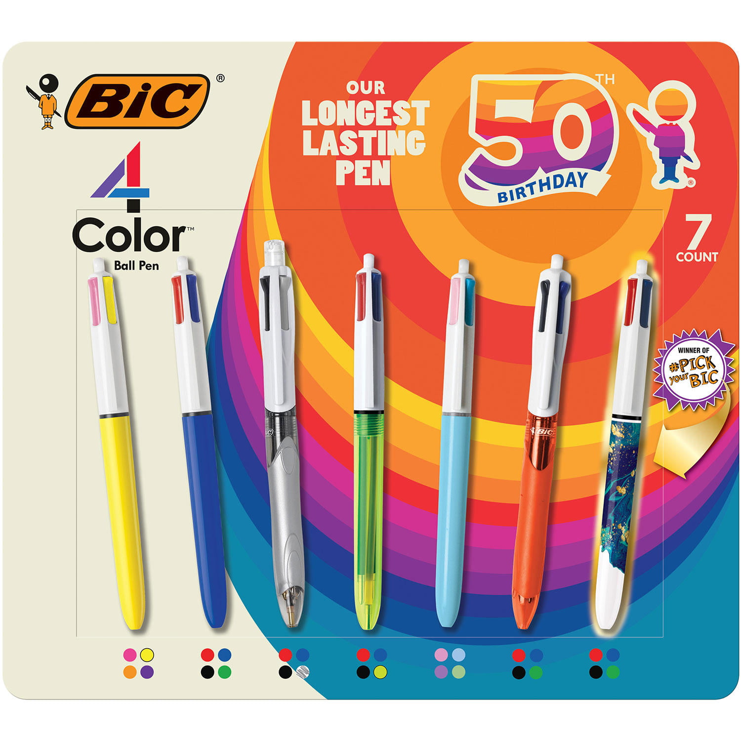 BIC CRISTAL CLASSIC BALL POINT BLACK COLOR PEN PACK OF 4 PENS 