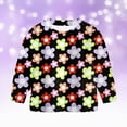 thumbnail image 5 of Baby Girls Clothes 24 Months 2T 3T 4T 5T 6T 7T Girls 2PCS Fall Winter Outfits Set Toddler Girls Long Sleeve Top Pants Set Tie-dye Pants Set Black Size 4-5 Years, 5 of 8