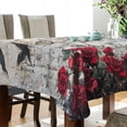 thumbnail image 3 of YAZAOO Square Tablecloth Oil Rabbit Painting Pattern Tableclothes, 3 of 9