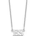 thumbnail image 1 of 14K White Gold Small Initial Necklace Made In United States xna654w, 1 of 5