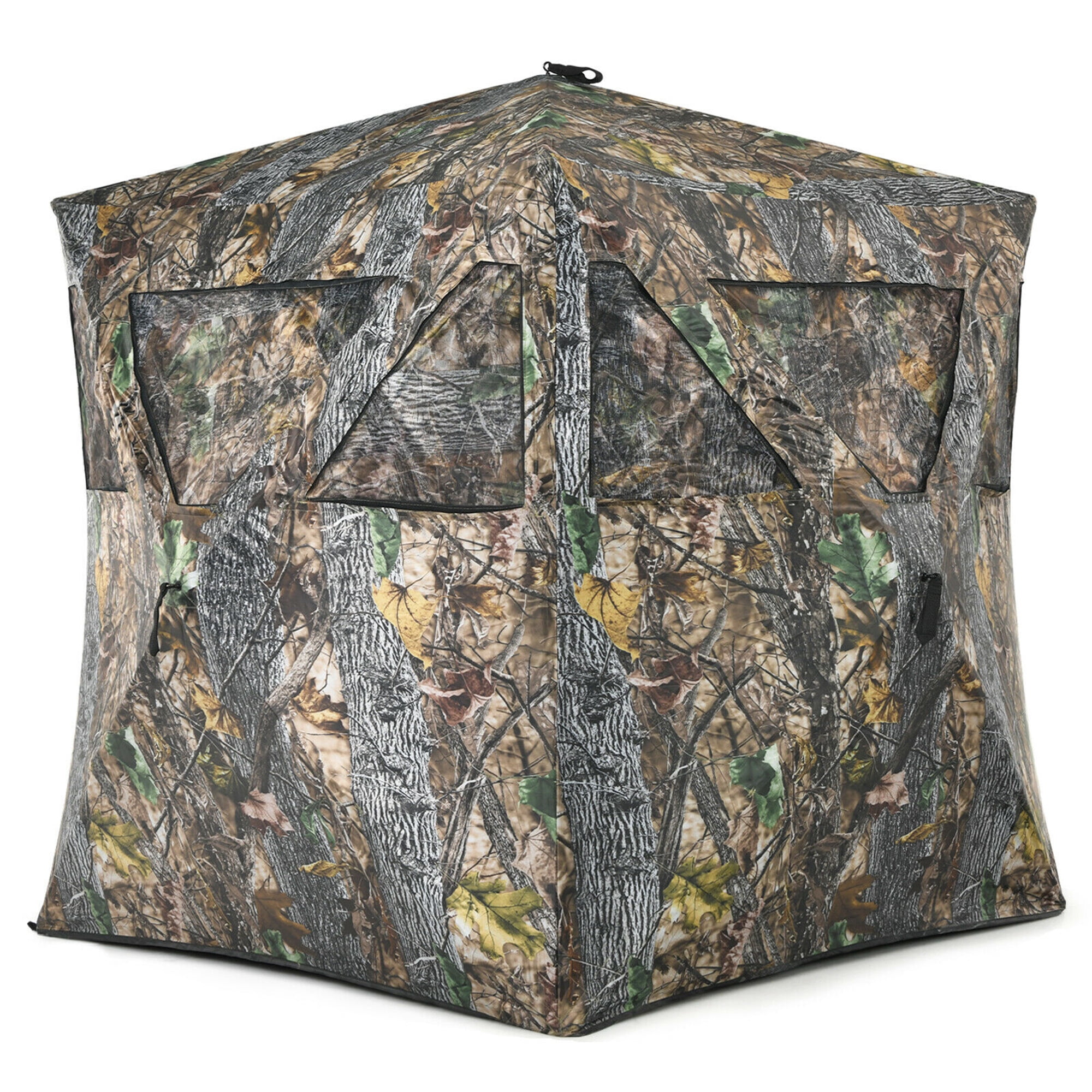 Portable Ground Hunting Blind Deer Turkey 4-Panel Steel Frame Backpack Carry Bag 