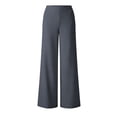 thumbnail image 4 of RQYYD Women's High Waist Wide Leg Pants Casual Straight Leg Lightweight Structured Comfortable Office Trousers, 4 of 6