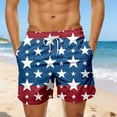 thumbnail image 2 of Bainana Mens Swim Trunks American Flag Patriotic Swim Shorts Independence Day Soft Breathable Summer Holiday Swimwear, 2 of 4