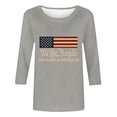 thumbnail image 4 of MEICHEN 250 Anniversary USA Shirt Womens 250th 3/4 Sleeve Flag Graphic American Patriotic Wear Birthday T Shirt, 4 of 4