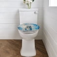 thumbnail image 2 of ZIATUBLE Christmas Owls Toilet Lid Dust Cover Snowflake Toilet Lid Covers for Bathroom Decoraction Washable Toilet Seat Cover Protector Universal Toilet Cover Seat Lid, 2 of 6