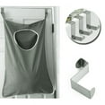 thumbnail image 4 of Hanging Laundry Hamper Bag Hanging Bag for Laundry Over The Door Laundry Hamper Hanging Laundry Basket(With 2 Stainless Steel Hooks and 2 Suction Cup Hooks), 4 of 6