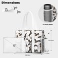 thumbnail image 5 of Teacher Tote Bag,Dachshund and Heart Teacher Utility Tote Bag,Large Work Tote Bags for Women with Multiple Pockets,Top Zipper Closure,13.8x10.6x6.7 Inch, 5 of 5