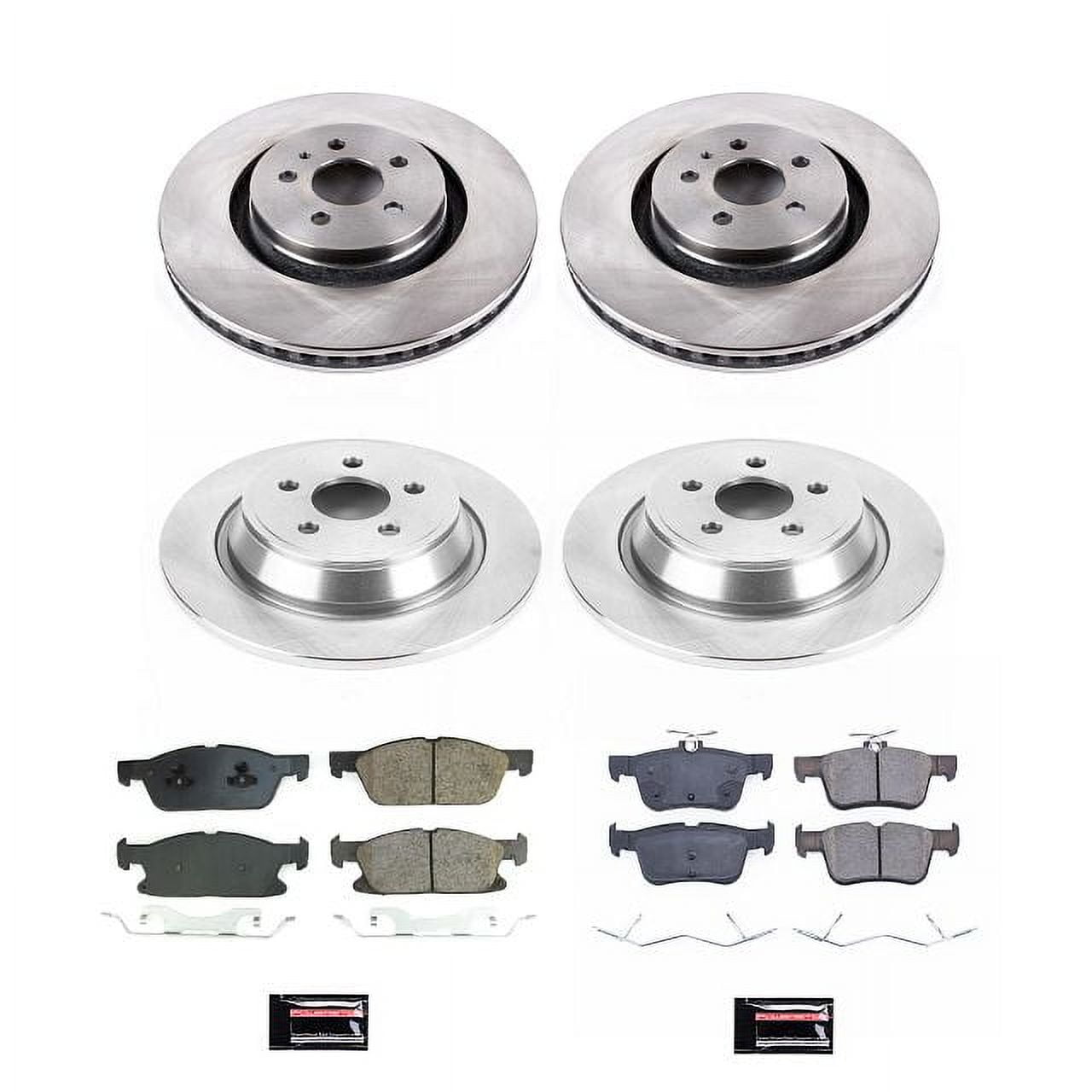 PowerStop Front and Rear Stock Replacement Brake Pad and Rotor Kit Fits: LINCOLN Select Models KOE8974