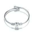 thumbnail image 1 of Fiudx Pulsera Alambre Acero Inoxidable 26 Letras con Forma de Corazón, 1 of 1