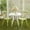 Green Solid Rectangle S/2 22"W, 35"H, variant on DecMode 19"W, 35"H Metal Farmhouse Outdoor Dining Chair, White, 2-Piece