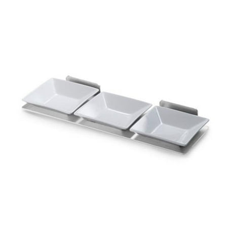 

Rosseto Serving Solutions SM215 Spice Shelf with Stainless Steel Frame & 3 Porcelain Bowls