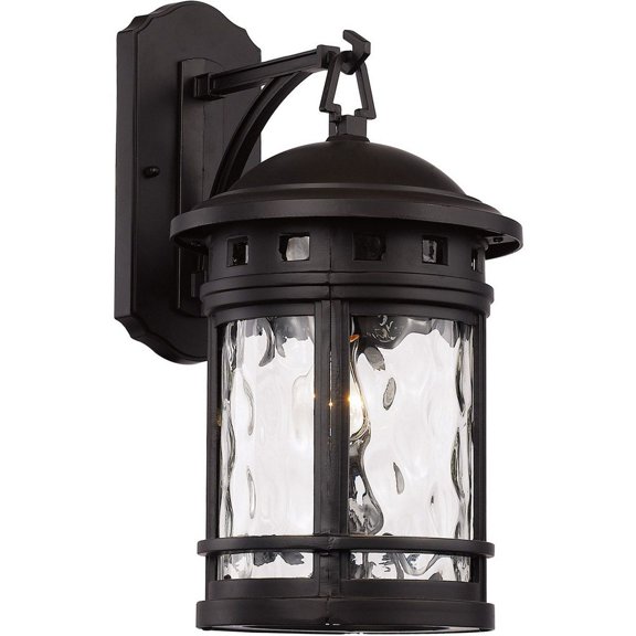 Trans Globe Lighting - Boardwalk - 9 Inch One Light Outdoor Wall Lantren-Black