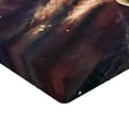 thumbnail image 2 of Ambesonne Outer Space Fitted Sheet, Nebula Planet Cloud, Twin Size, Dried Rose Ivory, 2 of 3