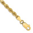 thumbnail image 1 of Quality Gold 10DH025-7 10K Yellow Gold 3.5 mm Semi-Solid Diamond-Cut Rope Chain 7 in. Bracelet, 1 of 1