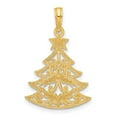 thumbnail image 3 of 14k Polished Fancy Scrolled Christmas Tree Pendant, 3 of 4