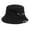 Black, variant on Unisex Harajuku Punk Cotton Personality Bucket Hat Metal Pin O-Ring Solid Color Wide Brim Foldable Hip Hop Fisherman Cap