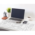 thumbnail image 5 of White Mouse Pad, Topographic Mouse Pad Large, Gaming Mouse Pad, XL Mousepad, Keyboard and Mouse Pad, Desk Mat, 31.5 x 11.8 in, Minimalist Contour for Office, 5 of 6