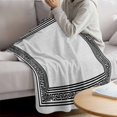 thumbnail image 3 of Black Gray Retro Greek Key Blanket Soft Cozy Warm Throw Blanket for Couch, Plush Fuzzy Flannel Fleece Blankets for Sofa, Greece Ancient Rustic Geometric Bed Blankets Gifts for Men, 30"x40", 3 of 9