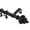 Black, variant on Urbanest Round Urn Curtain Rod Set With 16 Rings, 5/8", 48"-84", Black