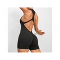 thumbnail image 3 of Women's Yoga Zipped Tank Top Jumpsuit Gym Sleeveless one Piece Fashion Jumpsuit, Sport Casual Wear, 3 of 7