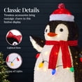 thumbnail image 7 of Best Choice Products 4-Piece Lighted 3ft Pop-Up Penguin Family Outdoor Christmas Decoration w/ 300 LED Lights - Red, 7 of 7