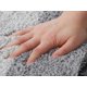 thumbnail image 3 of 40 x 60 cm, Gris/Negro, Alfombra de baño Antideslizante, Alfombra de baño a Rayas de Microfibra Suave, Alfombra de baño Absorbente de Pelo Largo, Lavable a máquina, 3 of 5