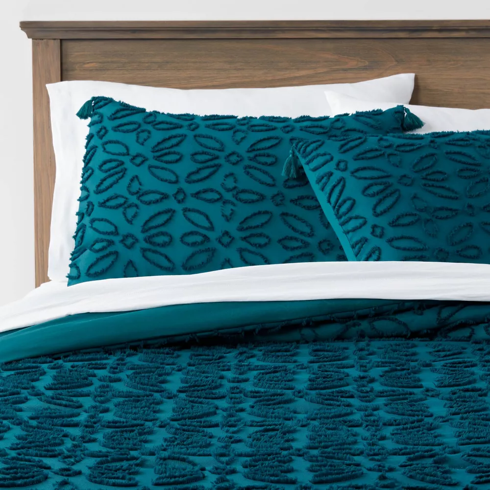 Threshold Clipped Jacquard Comforter Sheet Bedding Set Dark Teal   046a7368 Ec3a 4262 9a04 Fa7057a33f23.be60c1845cba3dd5341b9d0a216b45e4.webp