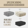 thumbnail image 4 of Jumbo Size Knit Weighted Blanket - King Sized Relaxation and Restful Sleep, Cozy Comfort (Ivory, 17.8 Lbs, 80 Inches x 80 Inches), 4 of 7