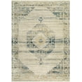 thumbnail image 2 of Hauteloom Kalare Oriental Medallion Area Rug - Vintage Faded Look Traditional Floral Carpet for Living Room, Bedroom, Dining Room - Farmhouse - Beige, Slate Blue, Charcoal - 6'7" x 9', 2 of 2