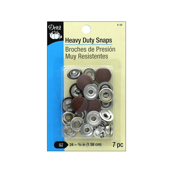 Dritz Heavy Duty Snaps Fastener Size 24 Copper 7pc
