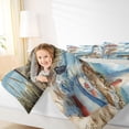 thumbnail image 5 of Manfei Watercolor Lighthouse Beach Twin Bedding Sets for Kids Boys and Girls, Nautical Bedding Comforter Set, Gray Reversible 7 Pieces, 5 of 6