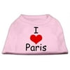 I Love Paris Screen Print Shirts Pink XL (16)