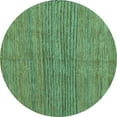 thumbnail image 1 of Ahgly Company Indoor Round Oriental Turquoise Blue Modern Area Rugs, 5' Round, 1 of 4