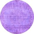 thumbnail image 1 of Ahgly Company Indoor Round Persian Purple Bohemian Area Rugs, 6' Round, 1 of 4