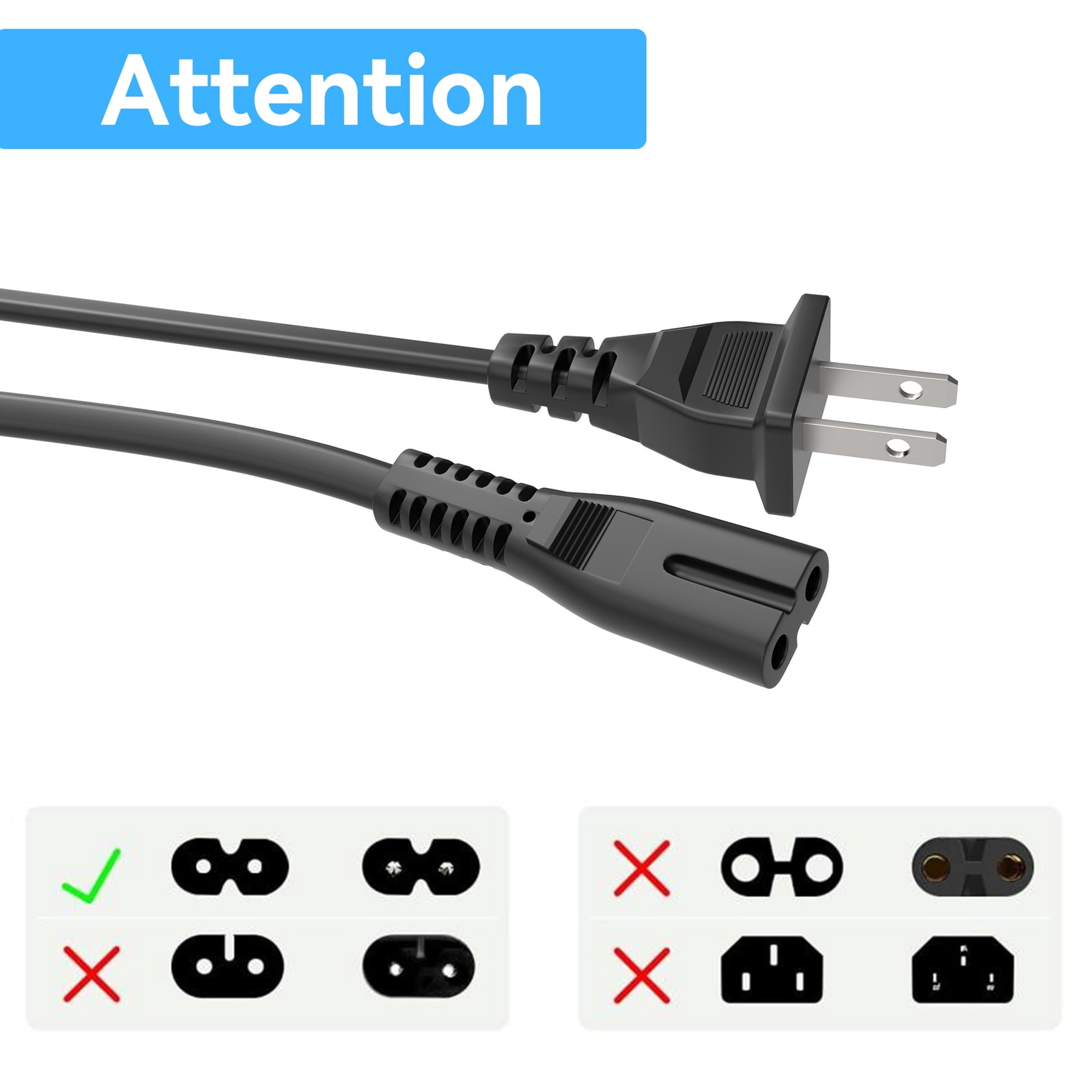 XMHEIRD AC Power Cord Cable For Import By Aming Item Cord: AM-116 Rechargeable Stand Fan