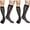 2 - Black, variant on Gustave 2 Pairs Mens Over the Calf Thin Dress Socks Breathable Silk Sheer Casual Formal Business Socks Nylon Stockings - Black