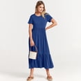 thumbnail image 5 of Luniro Womens Summer Casual Dress A-line Tiered Beach Flowy Maxi Dresses 2026 Trendy Outfits, 5 of 14