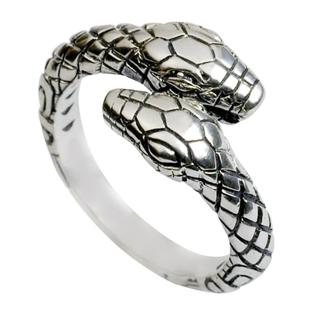 Anillo de serpiente para hombre, anillo abierto, anillo punk, anillo vintage, anillo decorativo ajustable.